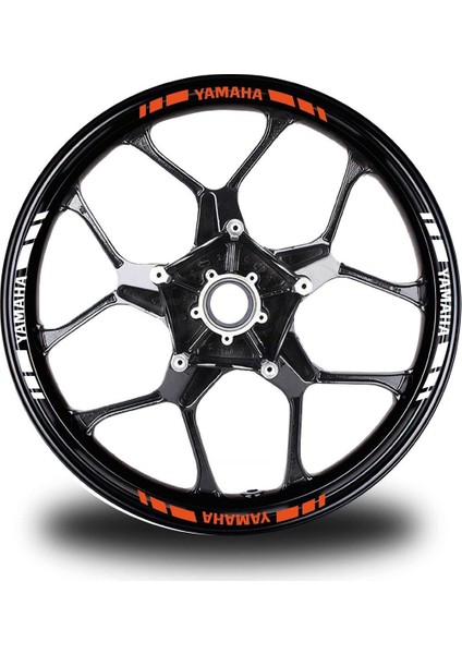 Yamaha Yazılı Kısa Dış Şerit 16'lı Çift Renk Jant Sticker Modeli