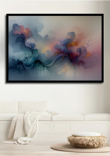 Çerçeve Görünümlü Pastel Rüyası Soyut Sanat Dekoratif Ahşap Ev/işyeri/ofis Kare Tablo