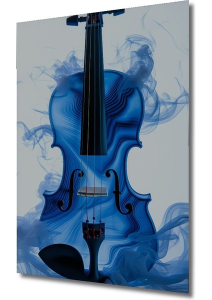 Mavi Rüya Violon Yağlı Boya Görünümlü Dekoratif Ahşap Ev/işyeri/ofis Kare Tablo fiyatları