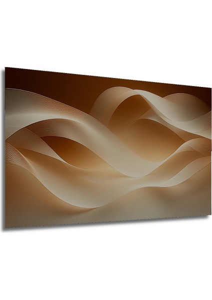 Altın Rengi Soyut Dalgalar Yağlı Boya Görünümlü Dekoratif Ahşap Dekoratif Ev/işyeri/ofis Kare Tablo modelleri