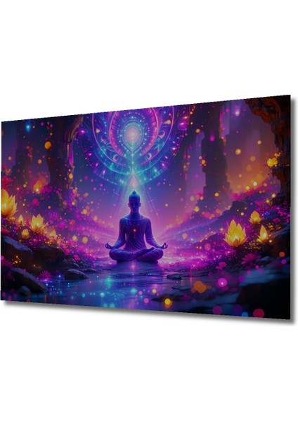 Neon Buda Meditasyon Dekoratif Ahşap Ev/işyeri/ofis Kare Tablo fiyatları