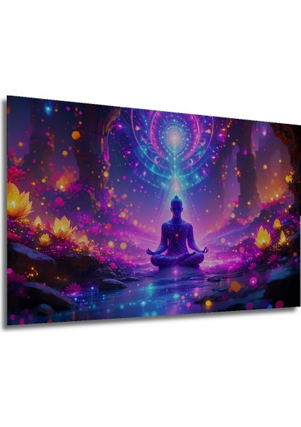 Neon Buda Meditasyon Dekoratif Ahşap Ev/işyeri/ofis Kare Tablo modelleri