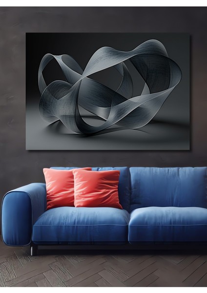 Soyut Gri Şeritler Modern Sanat Dekoratif Ahşap Ev/işyeri/ofis Kare Tablo