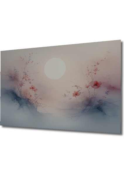 Pembe Çiçekler Sulu Boya Görünümlü Dekoratif Ahşap Ev/işyeri/ofis Kare Tablo fiyatları