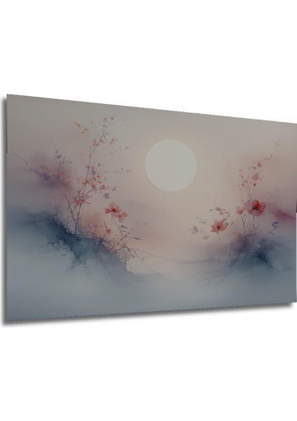 Pembe Çiçekler Sulu Boya Görünümlü Dekoratif Ahşap Ev/işyeri/ofis Kare Tablo modelleri