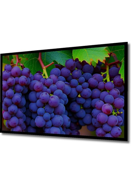 Çerçeve Görünümlü Mor Üzüm Yağlı Boya Görünümlü Dekoratif Ahşap Ev/işyeri/ofis Kare Tablo fiyatları