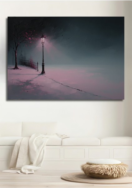 Romantik Park Yağlı Boya Görünümlü Dekoratif Ahşap Ev/işyeri/ofis Kare Tablo