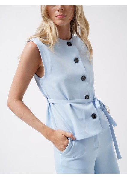 Ezel Glory Kuşaklı Dokuma Yelek fiyatları