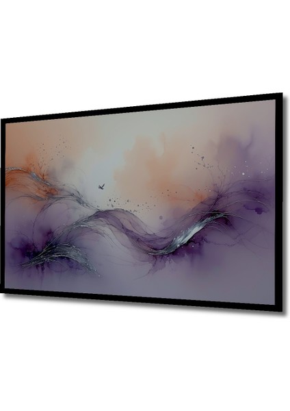 Çerçeve Görünümlü Mor Rüyalar Sulu Boya Görünümlü Dekoratif Ahşap Ev/işyeri/ofis Kare Tablo fiyatları