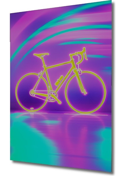 Neon Bisiklet Rüyası Modern Sanat Ev/işyeri/ofis Dekoratif Ahşap Kare Tablo fiyatları