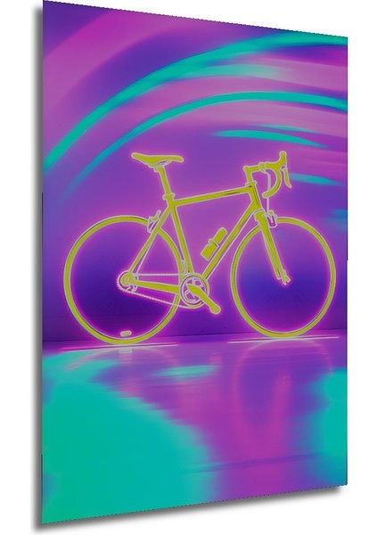 Neon Bisiklet Rüyası Modern Sanat Ev/işyeri/ofis Dekoratif Ahşap Kare Tablo modelleri