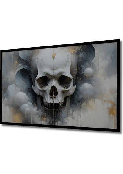 Çerçeve Görünümlü Modern Sanat Iskelet Yağlı Boya Görünümlü Işyeri/ofis Dekoratif Ahşap Kare Tablo fiyatları