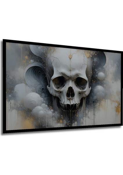 Çerçeve Görünümlü Modern Sanat Iskelet Yağlı Boya Görünümlü Işyeri/ofis Dekoratif Ahşap Kare Tablo modelleri