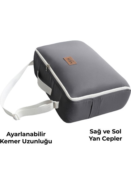 Çantalı Baby Nest Safari Hayvan Desenli Yenidoğan Babynest Taşınabilir Anne Yanı Yatağı Koyu Gri fiyatları