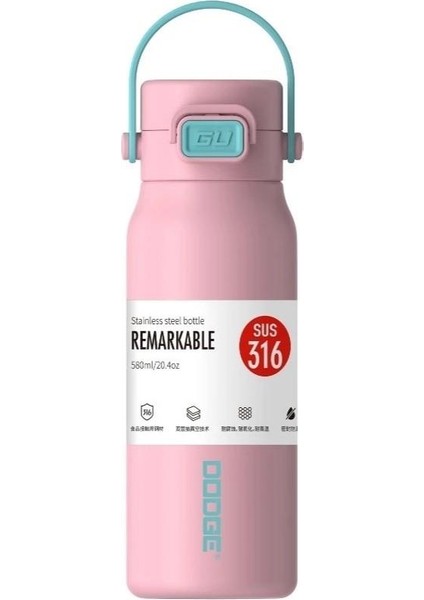 Çelik Termos Matara 580ML Pembe