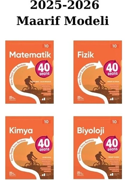 Okyanus Yayınları 10. Sınıf 40 Seans Fizik + Kimya + Biyoloji + Matematik