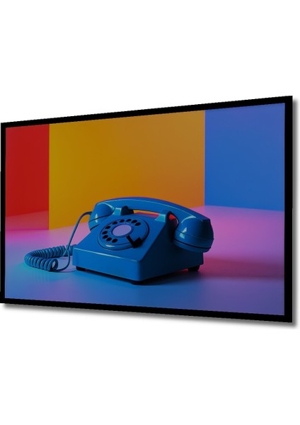 Çerçeve Görünümlü Retro Telefon Modern Sanat Dekoratif Ahşap Ev/işyeri/ofis Kare Tablo fiyatları