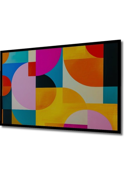 Çerçeve Görünümlü Geometrik Dans Modern Sanat Dekoratif Ahşap Ev/işyeri/ofis Kare Tablo fiyatları