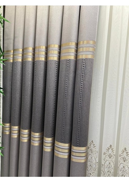 Mızraklı FT632256 V-5403 Gri 1/3 Sık Pile Fon Perde Apm modelleri