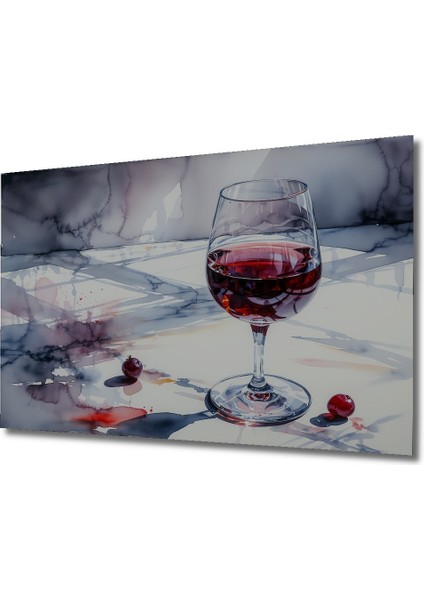 Kırmızı Şarap Sulu Boya Görünümlü Dekoratif Ahşap Dekoratif Ev/işyeri/ofis Kare Tablo fiyatları