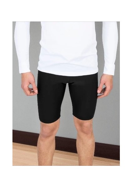 Likralı Kısa Sporcu Taytı - Şort Altı Tayt