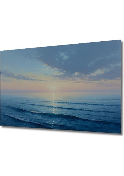 Mavi Deniz Huzur Yağlı Boya Görünümlü Dekoratif Ahşap Ev/işyeri/ofis Kare Tablo fiyatları