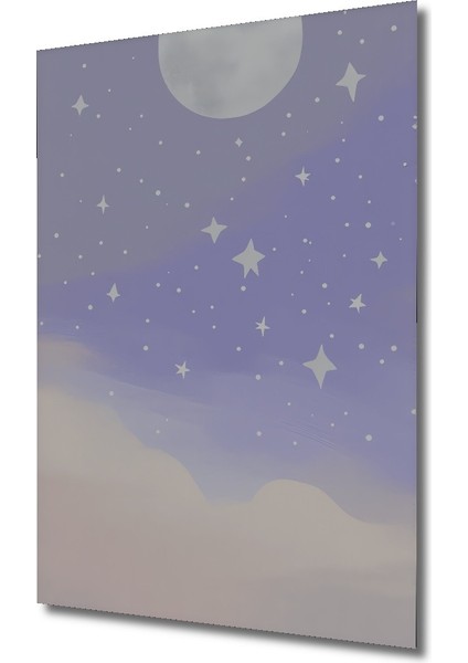 Pastel Rüyası Gökyüzü Yıldızlar Dekoratif Ahşap Ev/işyeri/ofis Kare Tablo fiyatları