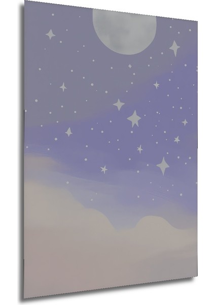 Pastel Rüyası Gökyüzü Yıldızlar Dekoratif Ahşap Ev/işyeri/ofis Kare Tablo modelleri