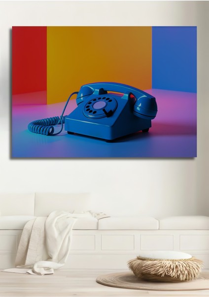 Retro Telefon Modern Sanat Dekoratif Ahşap Ev/işyeri/ofis Kare Tablo