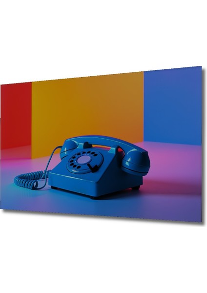 Retro Telefon Modern Sanat Dekoratif Ahşap Ev/işyeri/ofis Kare Tablo fiyatları