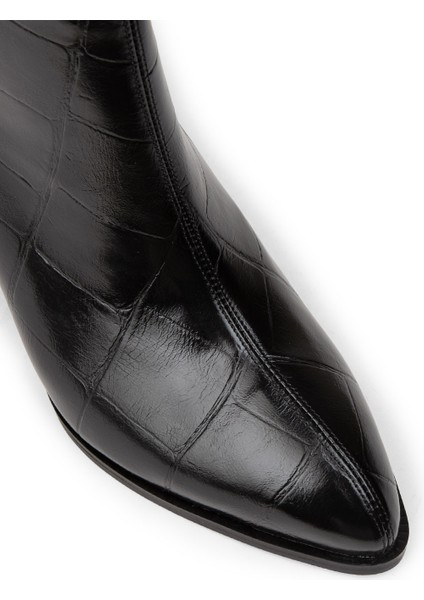 Kadın Siyah Fermuarlı Bot - K0945ZSYHC01 fırsatları