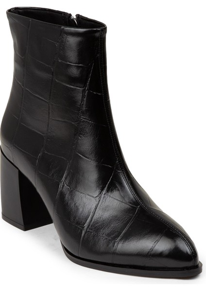 Kadın Siyah Fermuarlı Bot - K0945ZSYHC01 indirimleri