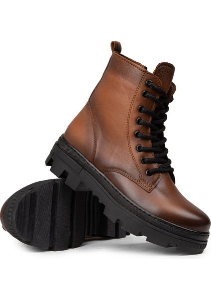 Kadın Taba Rengi Hakiki Deri Postal Bot - SE490ZTBAE01 modelleri
