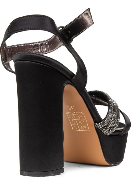 Kadın Siyah Platform Topuk Abiye Ayakkabı - K2026ZSYHM01 fiyatları