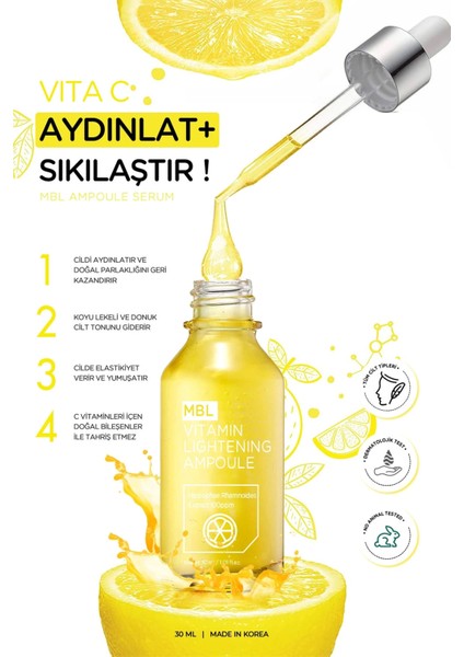 Leke Karşıtı Aydınlatıcı Konsantre C Vitamini Içerikli Cilt Serumu 30 ml fiyatları