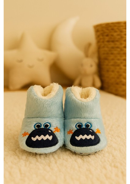 Bebek & Çocuk Kaydırmaz Tabanlı Ev Botu / Panduf / Kışlık Peluş Bot / Desenli fiyatları