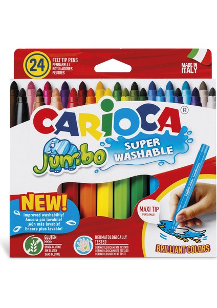 Jumbo Süper Yıkanabilir Keçeli Boya Kalemi 24’lü
