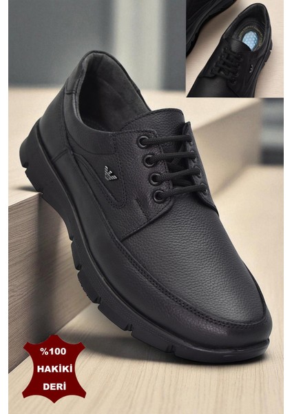 301 Ortopedik Topuk Masajlı Hakiki Deri Erkek Ayakkabı Kışlık Erkek Deri Ayakkabı