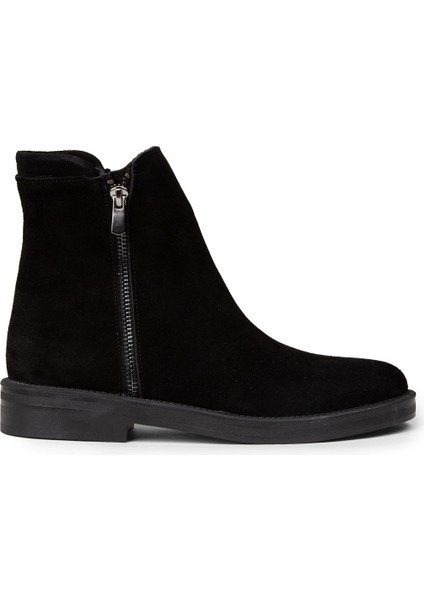 Kadın Hakiki Süet Siyah Günlük Bot - Z1584ZSYHC03