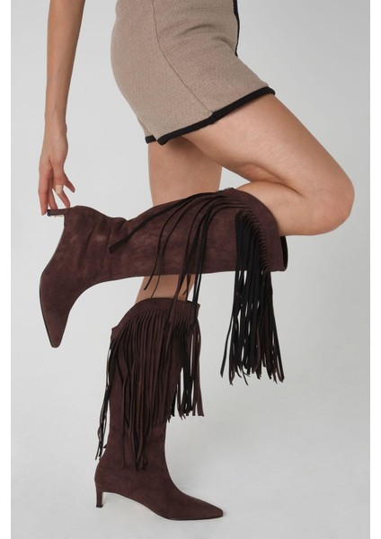 Nikki Kahverengi Püsküllü Kadın Çizme fiyatları