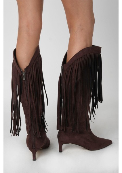 Nikki Kahverengi Püsküllü Kadın Çizme fırsatları