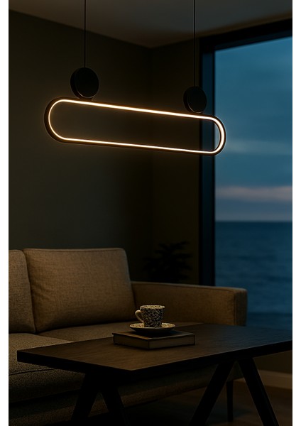 Dorbien Kaykay Modern Avize LED 26W 80x10cm Alüminyum Profil Siyah Dorbien-EV-10381-BSY indirimleri