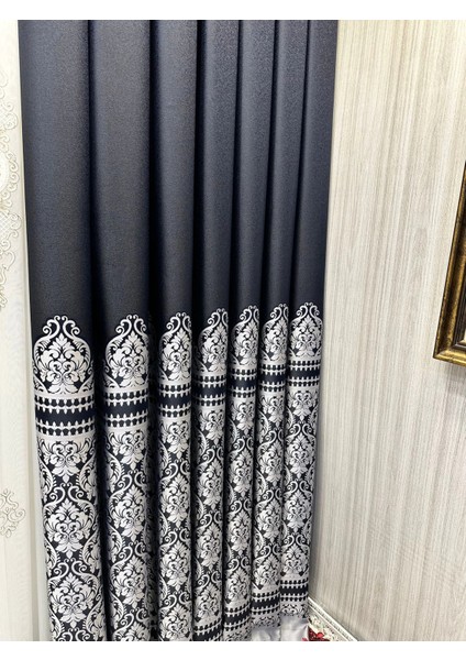 Nivemeshome Side FT632057 V- 504 Siyah 1/3 Sık Pileli Fon Perde Apm fiyatları