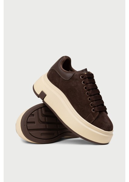 Kadın Hakiki Süet Kahverengi Sneaker - 25361ZKHVC01 modelleri