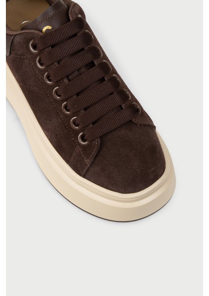 Kadın Hakiki Süet Kahverengi Sneaker - 25361ZKHVC01 indirimleri