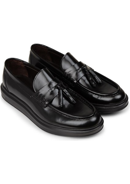 Erkek Hakiki Deri Siyah Rahat Loafer Ayakkabı - 02001MSYHP01 fırsatları