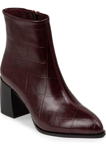 Kadın Bordo Fermuarlı Bot - K0945ZBRDC01 indirimleri