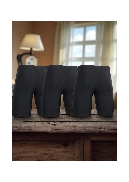 Likralı 3 Adet Kısa Sporcu Taytı - Şort Altı Tayt