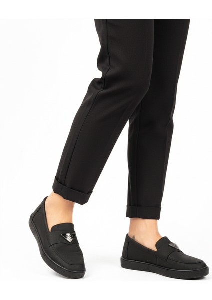 Siyah Hafif Esnek Kadın Casual Ayakkabı B-01 Z