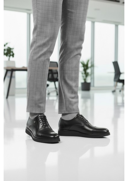 Siyah Eva Taban Hafif Hakiki Deri Erkek Klasik Ayakkabı 3250 M modelleri